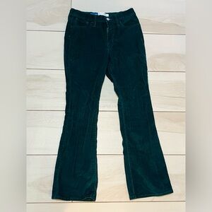 Old Navy High Rise Flare Pants Girls sz. 14 Emerald Green Corduroy Soft Stretch